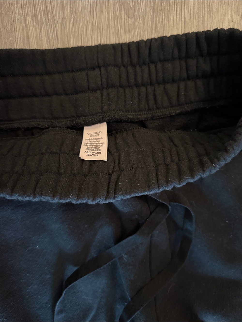 Victoria's Secret Black Kids Fleece Jogger Pants with Drawstring
